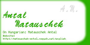 antal matauschek business card